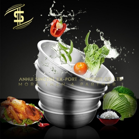Best-selling 304 stainless steel thickened multi-purpose bowl soup pot for household use -CH-Lotus Fishing