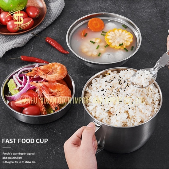 Good Price 304 stainless steel large-capacity Korean partitioned lunch box with office worker student -CH-Lotus Fishing